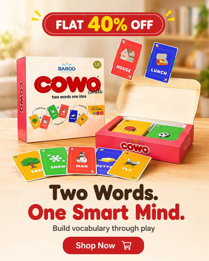 COWO educational card game for kids, 108 vocabulary cards, build smart minds through play
