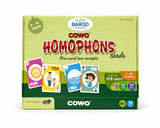 COWO Homophones Cards – Educational word game for ages 8-99, 108 cards, 2-10 players, fun learning tool