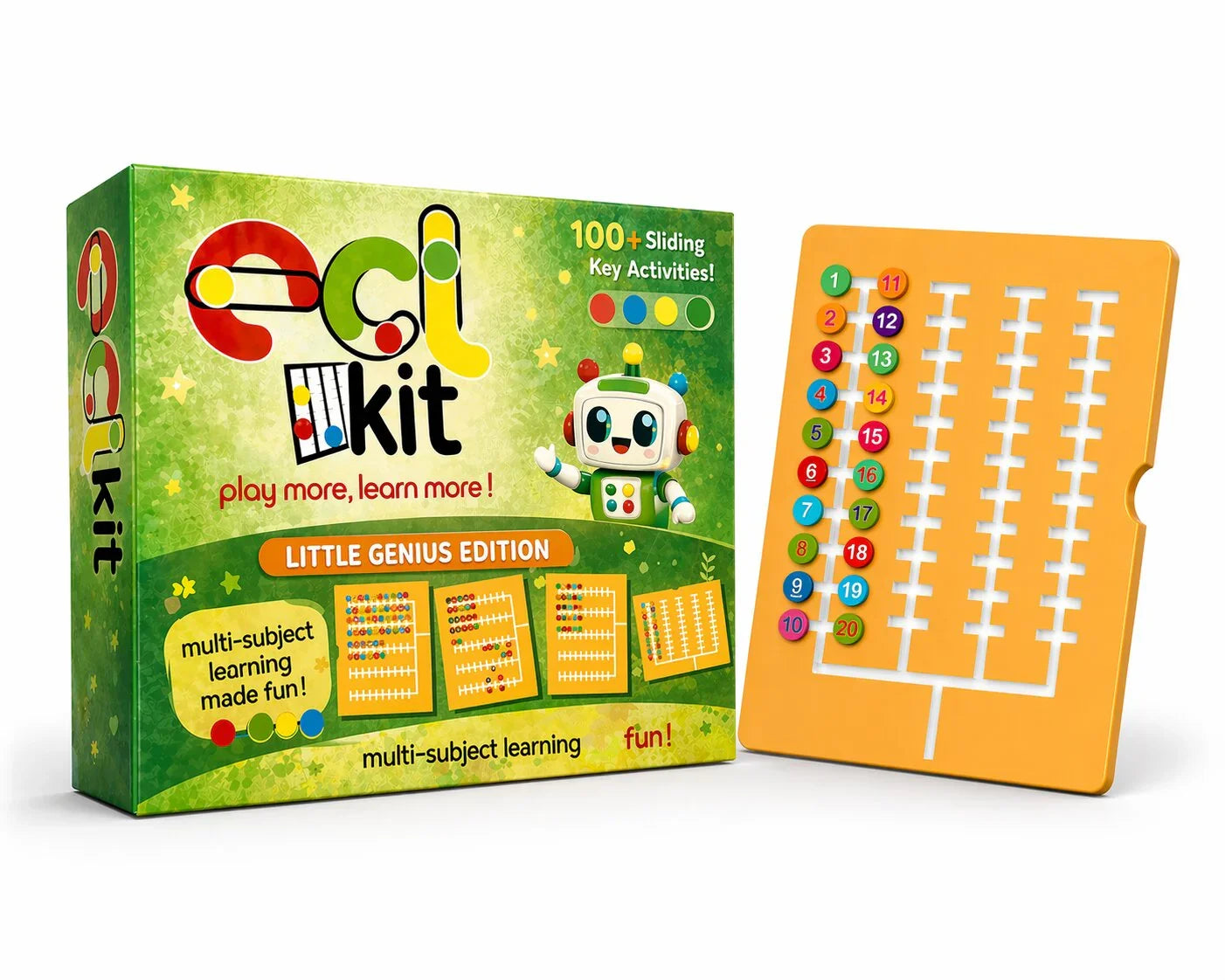 ECL Kit Little Genius Edition educational toy with sliding key activities for multi-subject learning fun