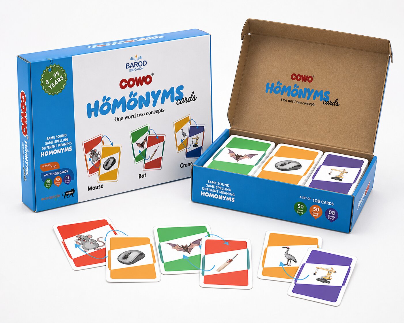 Cowo Homonyms Card Game for Kids | Same Words Different Meanings | Fun Educational Game