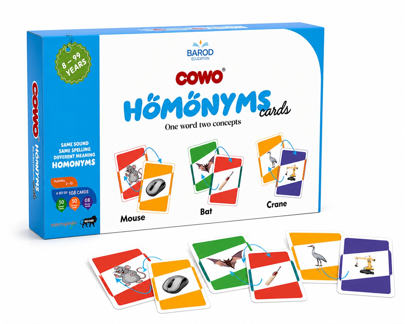 Cowo Homonyms Card Game for Kids | Same Words Different Meanings | Fun Educational Game